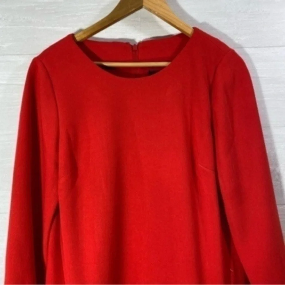 J. Crew Double Zip Shift Dress Size 10 Color Red